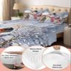 King Bed Sheets and Pillowcase Set, Christmas Xmas Tree Night Snowman Winter Robin Bird Ultra-Soft Cooling Bed Flat Sheet, Deep Pocket Fits 15.8" Mattress - Comfortable Wrinkle Free Sheets 4 Piece view 4