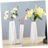 VINTORKY 1pc Ceramic Flower Vase for Home Decor Medium White Decorative Vase for Flower Arrangements Simple Stylish Design for Desktop Centerpieces and Living Room Decor view 2