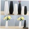 VINTORKY 1pc Ceramic Flower Vase for Home Decor Medium White Decorative Vase for Flower Arrangements Simple Stylish Design for Desktop Centerpieces and Living Room Decor view 3