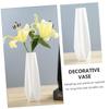 VINTORKY 1pc Ceramic Flower Vase for Home Decor Medium White Decorative Vase for Flower Arrangements Simple Stylish Design for Desktop Centerpieces and Living Room Decor view 4