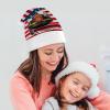 QWNMD Santa Hat Red Stripe Firefighter USA Flag Printed Christmas Hat Xmas Hat for Adults Men Women Christmas New Year Party Supplies And Gifts view 4