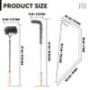 3 Pcs Fryer Cleaning Tools - L Shaped Stainless Steel Bristles Deep Cleaning Brush and Rod for Restaurant Air Fryer view 2