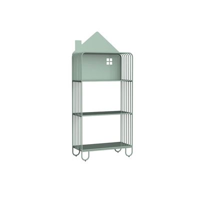 BABETRUE Bookshelves Indoor Three-Tier Bookshelf Storage Rack Floor-to-Ceiling Picture Book Rack Bedside Display Rack Rack Metal Bookcase Bookshelf(M-139cm/54.72 inch)