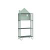 BABETRUE Bookshelves Indoor Three-Tier Bookshelf Storage Rack Floor-to-Ceiling Picture Book Rack Bedside Display Rack Rack Metal Bookcase Bookshelf(M-139cm/54.72 inch) view 1