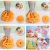 3 Pcs Russian Piping Tips Stainless Steel Flower Frosting Icing Piping Nozzles DIY Cake Cupcake Decorating Supplies Kit Sphere Russian Ball Tips for Pastry Baking view 3