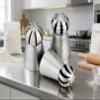 3 Pcs Russian Piping Tips Stainless Steel Flower Frosting Icing Piping Nozzles DIY Cake Cupcake Decorating Supplies Kit Sphere Russian Ball Tips for Pastry Baking view 4