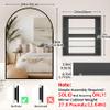 FUNFOLLOW Arched Medicine Cabinet with Mirror,Bathroom Medicine Cabinet with Mirror Wall Mounted,Mirrored Medicine Cabinets with Adjustable Shelves,Not Recessed,24x36 Inch,Black view 2
