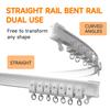 16.4FT Flexible Bendable Ceiling Curtain Track,Curved Slide Rail Curtains for Track System as Room Divider,Hospital Wall Mounted Ceiling Mount RV Shower Track (5m) view 2