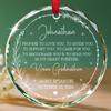 Baptism Glass Christmas Ornament 2026, Personalized Name & Date Baby Christening Christmas Ornament Gift from Godmother, Custom Godmother Xmas Tree Decorations Ornament Gifts for Godson Goddaughter view 1