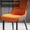 Dining Chairs, Upholstered Metal Leg Living Room Chair Set of 4 Accent Fabric Dining Comfy Chair for Kitchen and Dining Room view 3