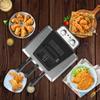 1750W Electric Deep Fryer with Basket,5L /21 Cups Stainless Steel Electric Oil Fryer with 3 Frying Baskets, Adjustable Temperature,View Window Lid,Countertop Stainless Steel Body Deep Fryer Pot view 2