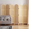Svimi Room Dividers and Folding Privacy Screens, 5.6 Ft Double Hinged Rattan Partition Freestanding Wall Room Divider for Home - 6 Panels (Natural) view 1