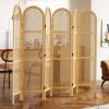 Svimi Room Dividers and Folding Privacy Screens, 5.6 Ft Double Hinged Rattan Partition Freestanding Wall Room Divider for Home - 6 Panels (Natural) view 3