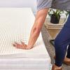 WKXTECZT 100% Natural Organic Latex Mattress Topper (1" King Medium Organic Cotton Cover) - GOLS Certified Quality for Exceptional Comfort, Durable, Firm & Bouncy,1in,110x210cm view 2