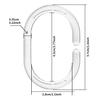 Plastic Shower Curtain Rings Hooks for Bathroom Shower Window Rod (Clear 24 Pack) view 2
