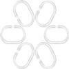 Plastic Shower Curtain Rings Hooks for Bathroom Shower Window Rod (Clear 24 Pack) view 4