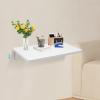 Gworobie Small Folding Wall Table, Wall Mounted Folding Table for Small Spaces, 23.6x15.7Wall Mounted Desk Small Fold Down Table Floating Desk for Dining, Room, Study, Kitchen, Dinner, Bar,White view 2