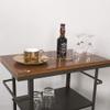 WAGEEOUR Luxury Mobile Bar Seving Cart for Hotel, Party 3 Tier Bar Cart Wine Cart Restaurant Tea Cart Multifunctional Cart Kitchen Cart,Industrial Metal Trolleys -2 Sizes(80 * 40 * 75cm) view 3