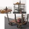 WAGEEOUR Luxury Mobile Bar Seving Cart for Hotel, Party 3 Tier Bar Cart Wine Cart Restaurant Tea Cart Multifunctional Cart Kitchen Cart,Industrial Metal Trolleys -2 Sizes(80 * 40 * 75cm) view 4