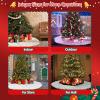 Christmas Tree Skirt Extra Large 72 Inch Thick White Plush Faux Fur Sliver Snowflake Sequin Snow Xmas Tree Skirts Blanket Rug Party for Indoor Holiday Home Garden view 3