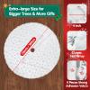 Christmas Tree Skirt Extra Large 72 Inch Thick White Plush Faux Fur Sliver Snowflake Sequin Snow Xmas Tree Skirts Blanket Rug Party for Indoor Holiday Home Garden view 4