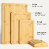 Bamboo Cutting Board Set for Kitchen - Set of 3 with Groove and Cutting Board Rack, Ideal for Bamboo Chopping Board Set for White Elephant Gift, House Warming Gifts New Home, Wedding view 2