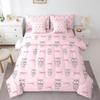 Feelyou Pink Ballet Shoes Comforter Set Queen Size 7 Pieces for Kids Ballet Dance Bed in a Bag Boys Girls Pink Bow Tie Bed Set Includes Comforter, Sheet Set, Pillowcases & Pillow Covers view 1