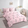 Feelyou Pink Ballet Shoes Comforter Set Queen Size 7 Pieces for Kids Ballet Dance Bed in a Bag Boys Girls Pink Bow Tie Bed Set Includes Comforter, Sheet Set, Pillowcases & Pillow Covers view 3