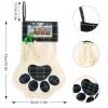 Green Christmas Stockings, Happy Gingerbread Man Printed Hanging Dog Claw Christmas Socks Cute Fireplace Hanging Socks Plush Socks Christmas Tree Decoration view 2