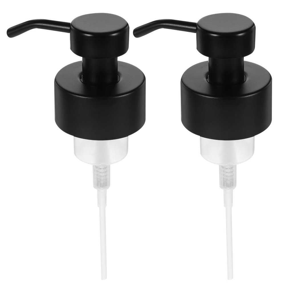 JECOMPRIS 2pcs Foam Soap Dispenser Shampoo Bottle Pump Head Lotion Dispenser Pump Bottle Dispenser s Dish Soap Dispenser Oils Lotion Liquid Black Stainless Steel