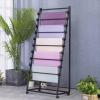 LIUZQWAED Movable Scarf Stand - 10 Tier Metal Storage Holder, with Removable Crossbar Display Stand, Wrapping Paper Organizers Stand, for Ribbon/Fabrics/Shawl, for Florist/Gift Shop(120x40x160cm) view 3