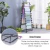 LIUZQWAED Movable Scarf Stand - 10 Tier Metal Storage Holder, with Removable Crossbar Display Stand, Wrapping Paper Organizers Stand, for Ribbon/Fabrics/Shawl, for Florist/Gift Shop(120x40x160cm) view 4