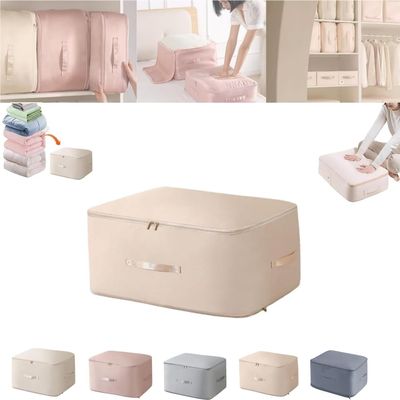 2024 NEW Space Saving Self Compression Organizer,Self Compression Moving Organizer Bags,Storage Tote for Space Saving,Heavy Duty Moving Bags for Comforters,Clothes (Apricot, 15.75 * 11.8 * 7.08in)