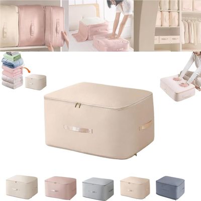 2024 NEW Space Saving Self Compression Organizer,Self Compression Moving Organizer Bags,Storage Tote for Space Saving,Heavy Duty Moving Bags for Comforters,Clothes (Apricot, 21.26 * 16.53 * 23.62in)