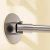 Stainless Closet Pole Holder w/Adjustable Flange Socket, Round Extender Rod for Angled Wall, Hanging Clothes Flange Holder Bracket for Wardrobe(Silver,120-200cm(47"-78")) view 1