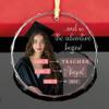 ALEINA ORNAMENT Personalized Teacher Photo Ornament, Keepsake for Educator Achievement, Graduation for Teacher view 3