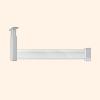 Elitix L Shaped Closet Rod Bracket for Wardrobes, Room Garment Holder Rack with Two Flange, Kid Hanging Clothes Organizer Storage Pole Bar, Garderobe Rail(Silver,60cm(23 5/8")) view 1