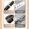 Stainless Closet Pole Holder w/Adjustable Flange Socket, Round Extender Rod for Angled Wall, Hanging Clothes Flange Holder Bracket for Wardrobe(Black,160-270cm(63"-106")) view 4