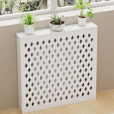 LHXLSH Radiator Cover Radiator Shelf Easy Radiator Covers, Modern Style Radiator Cover Easy Snap Connector Suitable for Decorative Living Room Home Easy Assembly(60 * 60 * 20cm/24 * 24 * 8in)