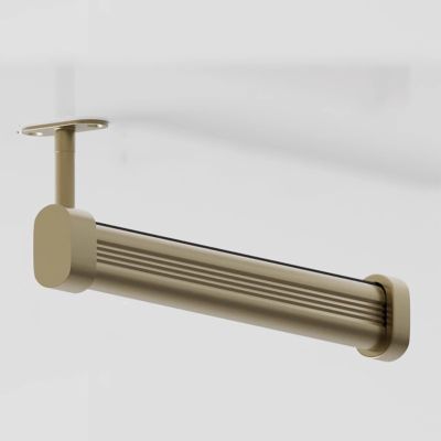 Elitix L Shape Curtain Rod Bracket for Closet, Mens Trousers Pants Hangers, Heavy Duty Garment Racks for Hanging Clothes, Laundry Room Organization Holders(Gold,65cm(25 5/8"))