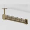 Elitix L Shape Curtain Rod Bracket for Closet, Mens Trousers Pants Hangers, Heavy Duty Garment Racks for Hanging Clothes, Laundry Room Organization Holders(Gold,65cm(25 5/8")) view 1