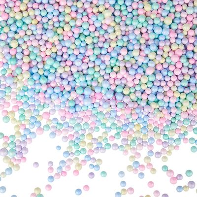 SOFPLATE 25G 7mm to 10mm Assorted Color Foam Balls Small Foam Beads Polystyrene Colorful Filler Mini Small Round Ball Smooth Filling Bead for Art Vase Filler Bean Bag DIY Wedding Party Decorations