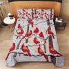 SmilesInABox Personalized Cardinal Quilt - Red Cardinal Quilt Set Christmas Quilt, Cardinal Bedding Queen Christmas Quilt with Cardina (Cardinal Tree) view 2