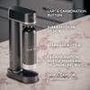 Black Stainless Steel Sparkling Water Maker with CO2 Cylinder & 1L Reusable Bottle view 2