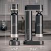Black Stainless Steel Sparkling Water Maker with CO2 Cylinder & 1L Reusable Bottle view 3