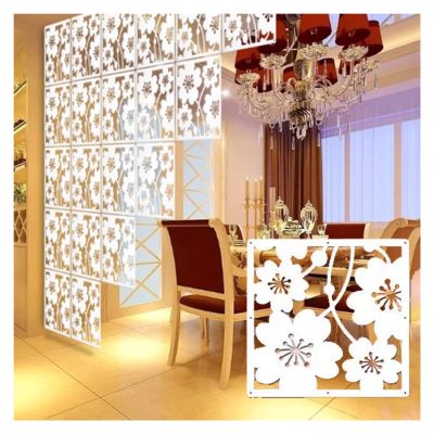 Hanging Room Divider Wall Screen Panel, Room Divider Panels, Privacy Screen Divider Home Decor for Living Room, Hollow Out Design(White-A,30pcs)