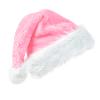 CIPOWM Christmas Santa Hat for Adults, Velvet Santa Hats Plush Christmas Hat for Xmas New Year Party Decorations and Supplies (Light Pink) view 1