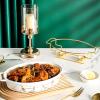 SLDAGe Black,A, Ceramics Chafing Dish Buffet Set, with Glass Viewing Lid and Fuel Holder, Oval Food Warming Tray, for Buffet Weddings, Parties, Banquets, Christmas, Catering Events, 1.4 Qt view 4