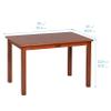 ECR4Kids 24in x 36in Rectangular Hardwood Table and Chair Set, 12in Seat Height, Kids Furniture, Dark Walnut, 3-Piece view 2