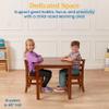 ECR4Kids 24in x 36in Rectangular Hardwood Table and Chair Set, 12in Seat Height, Kids Furniture, Dark Walnut, 3-Piece view 4